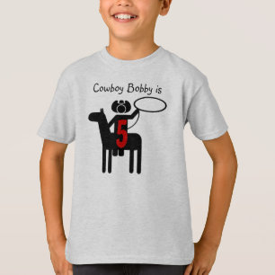 T-shirt personnalisable d'anniversaire de cowboy