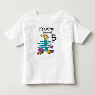 T-shirt personnalisable d'anniversaire de sirène