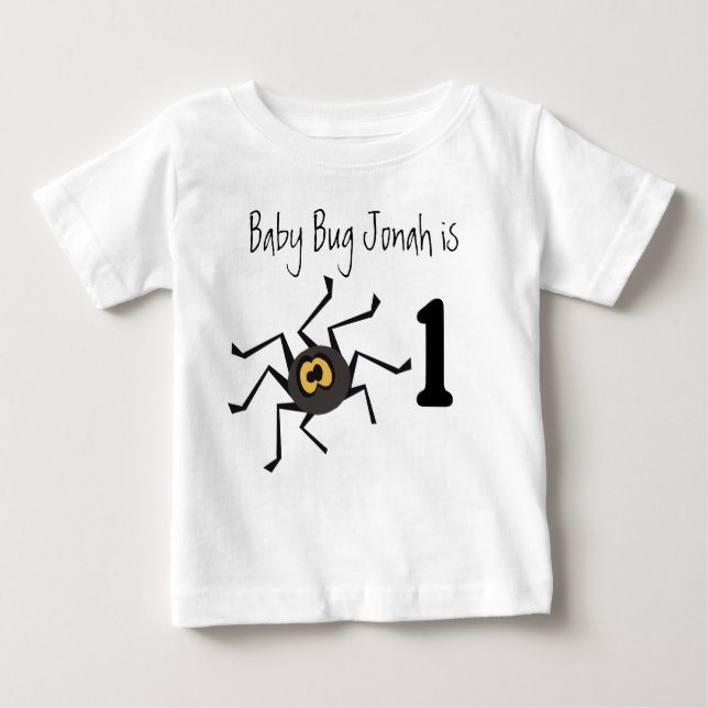 T-shirt personnalisable d'anniversaire d'insecte (Devant)