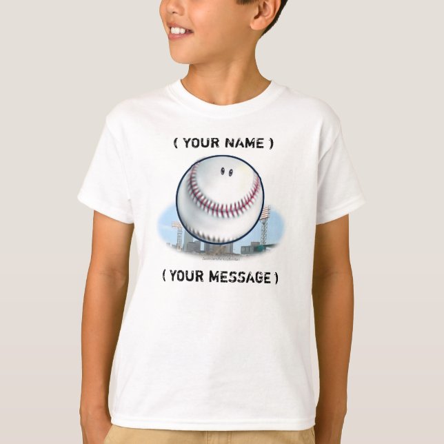 T-shirt personnalisable de base-ball (Devant)