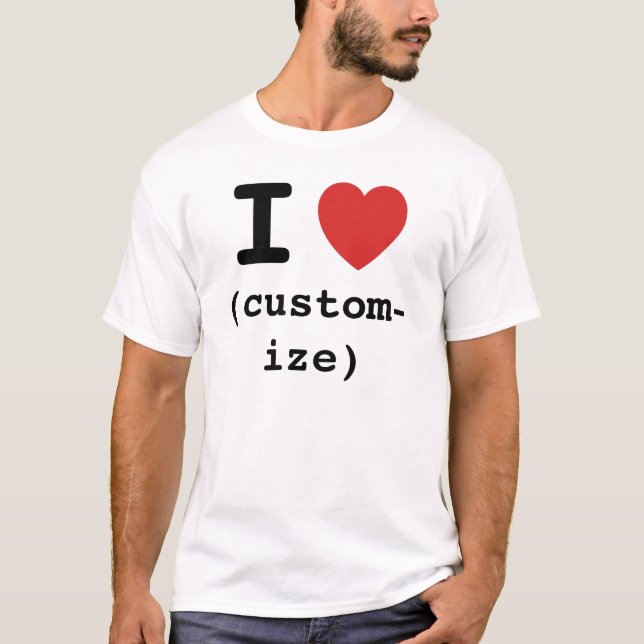 T-shirt personnalisable de coeur d'I (Devant)