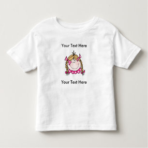 T-shirt personnalisable de fille blonde