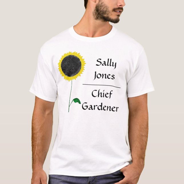 T-shirt personnalisable de tournesol (Devant)