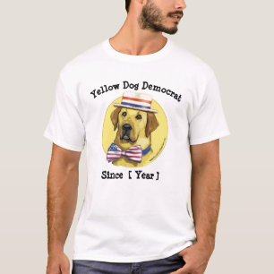 T-shirt Personnalisable Démocrate de chien jaune