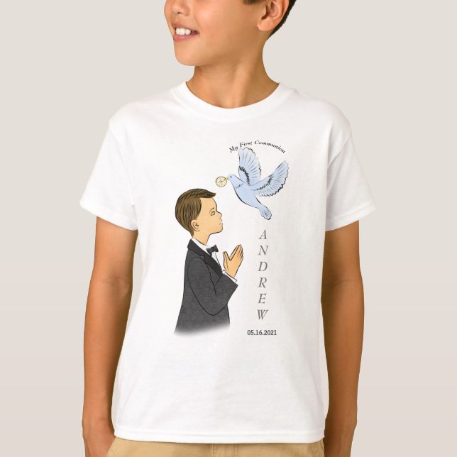 T-shirt Personnalisable First Communion boys (Devant)