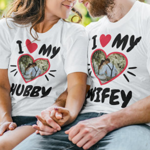 T-shirt personnalisable [I Love My WIFEY/HUBBY]