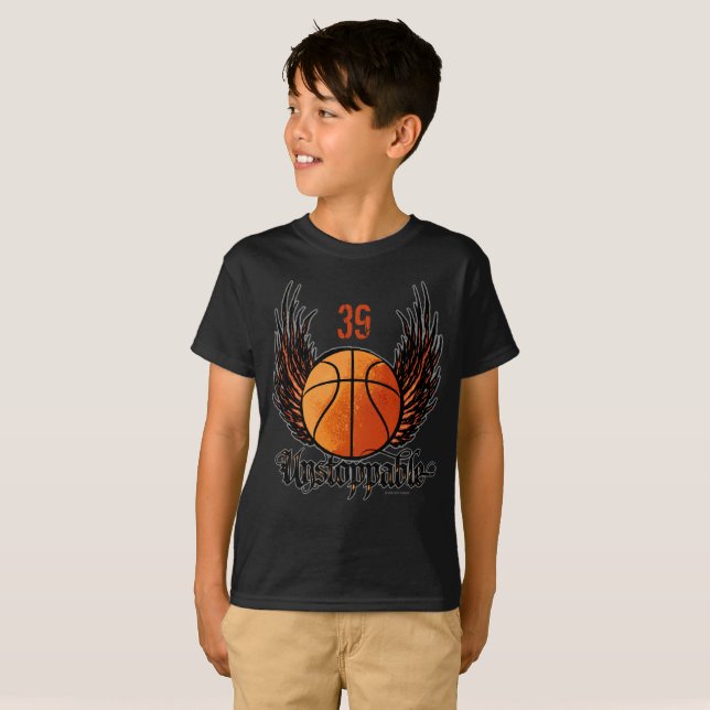 T-shirt Personnalisable : impossible à stopper (basket-bal (Devant entier)