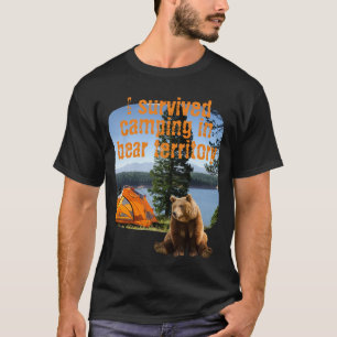 T-shirt Personnalisable J'ai survécu au camping en territo