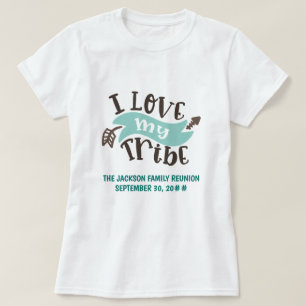 T-shirt Personnalisable J'aime ma famille de tribu Réunion