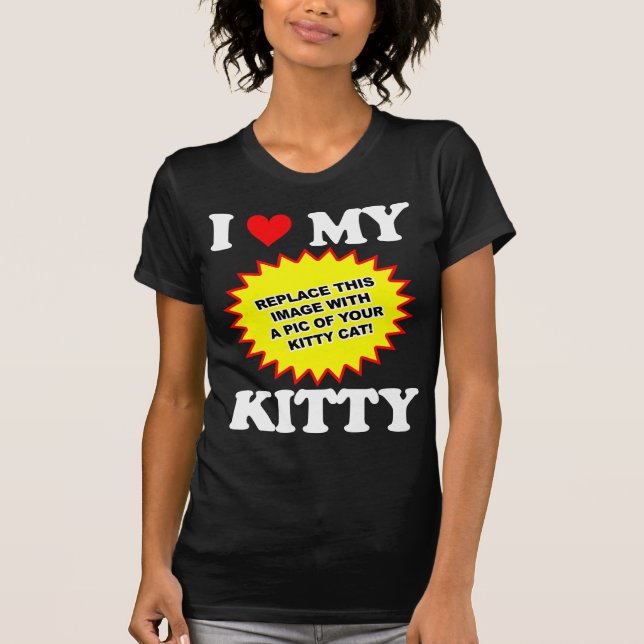 T-shirt PERSONNALISABLE J'aime mon chat (Devant)
