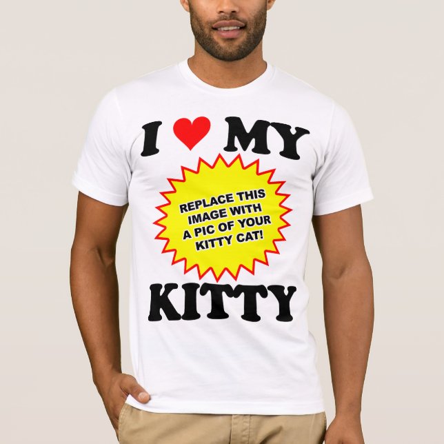 T-shirt PERSONNALISABLE J'aime mon chat (Devant)