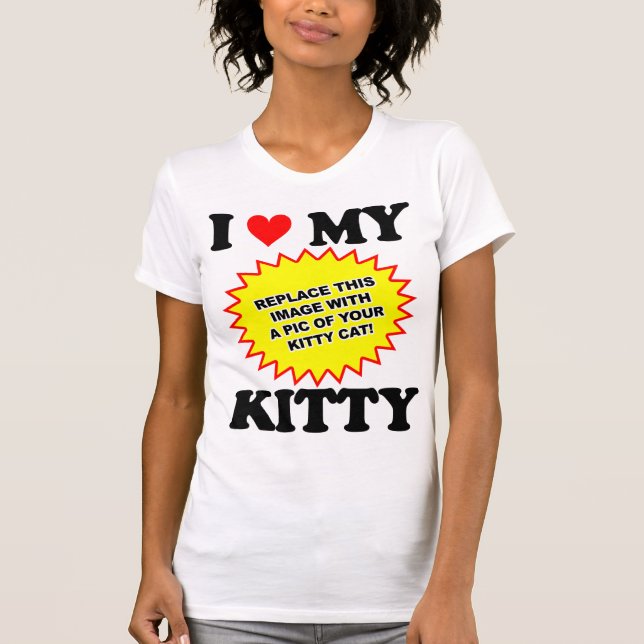 T-shirt PERSONNALISABLE J'aime mon chat (Devant)