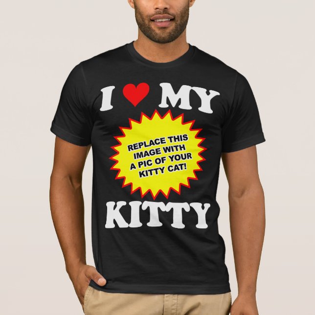 T-shirt PERSONNALISABLE J'aime mon chat (Devant)