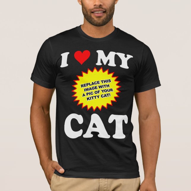 T-shirt PERSONNALISABLE J'aime mon chat (Devant)