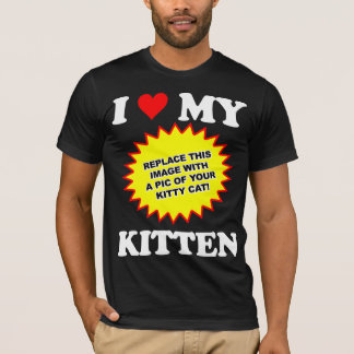 T-shirt PERSONNALISABLE J'Aime Mon Kitten