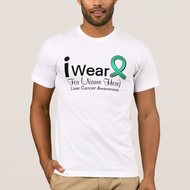 T-shirt Personnalisable je porte le ruban de Cancer de (Devant)