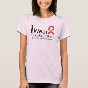 T-shirt Personnalisable je porte le ruban de Cancer de