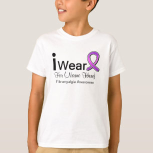 T-shirt Personnalisable je porte un ruban de fibromyalgie