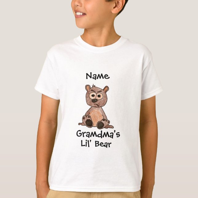 T-shirt Personnalisable "Lil's Bear" de grand-mère (Devant)