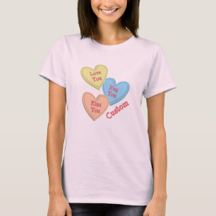 T-shirt Personnalisable Love Candy Hearts Modèle