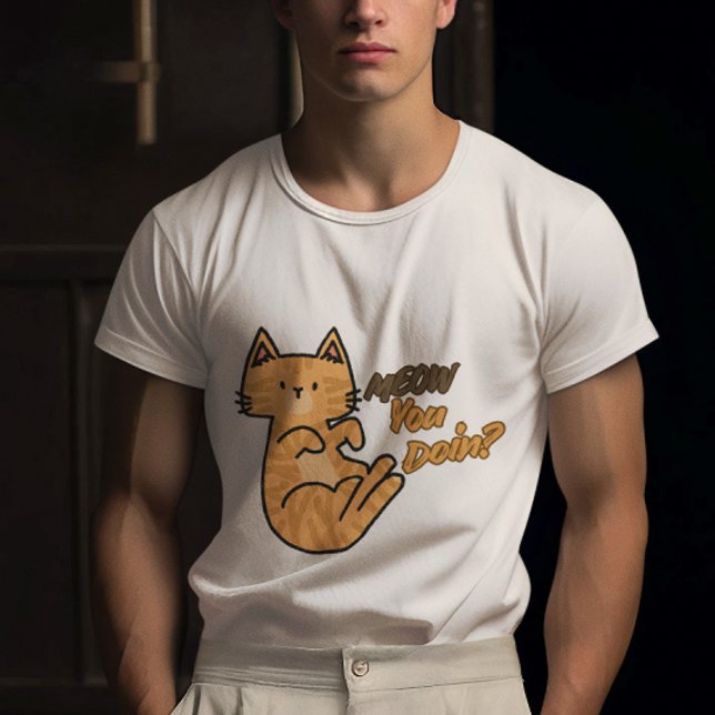 T-shirt Personnalisable Miaou Comment ça va ? (Créateur téléchargé)