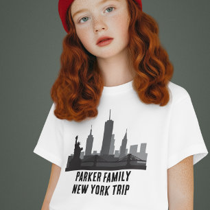T-shirt Personnalisable New York Trip Skyline Kids