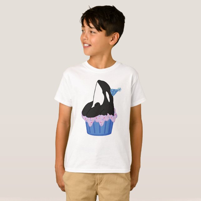 T-shirt Personnalisable Orca Killer Whale Anniversaire  (Devant entier)