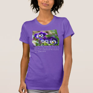 T-shirt personnalisable Pansy Flower & Scripture