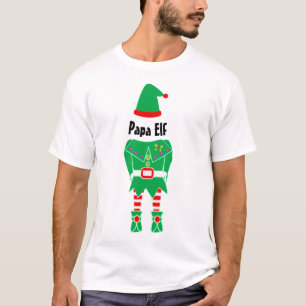 T-shirt Personnalisable Papa Elf - Elfe de Noël de famille