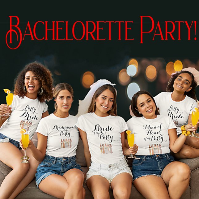 T-shirt Personnalisable Parti de la mariée Bachelorette He (Créateur téléchargé)