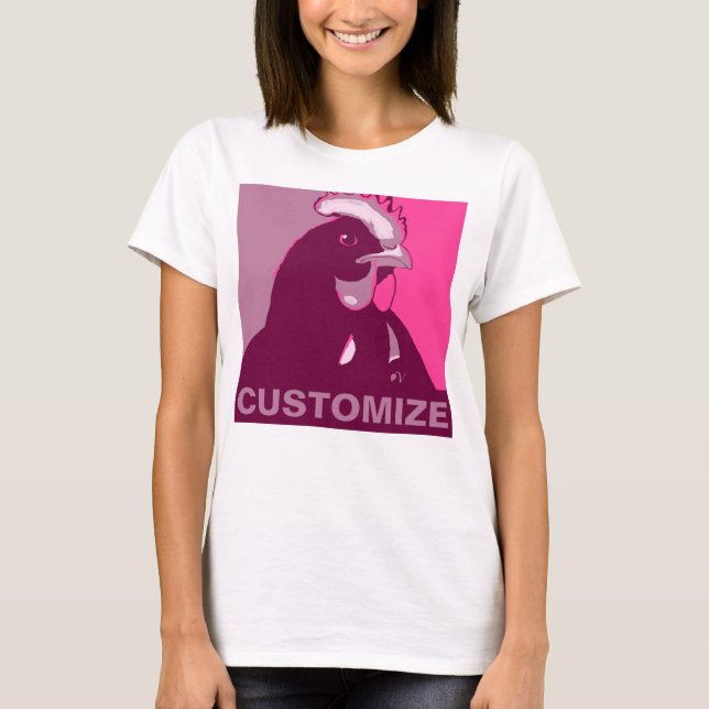 T-shirt Personnalisable ! Pop Rose Art Inspiré Poulet Tshi (Devant)