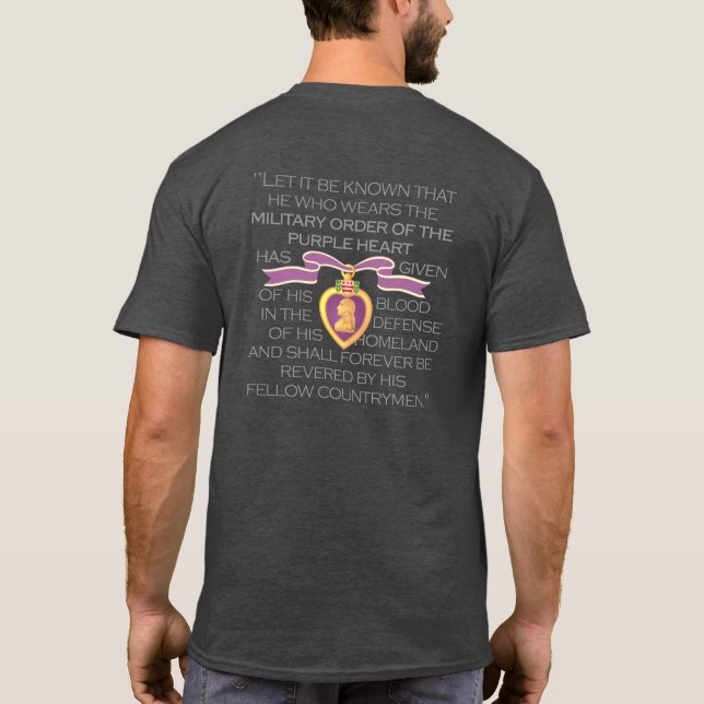 T-shirt Personnalisable "PURPLE HEART RIBBON" (Dos)