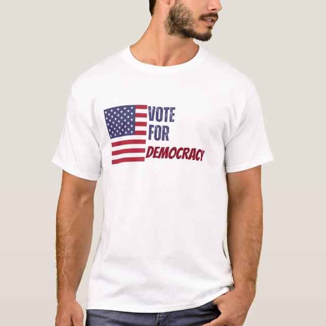 T-shirt Personnalisable Vote for Democracy USA Election 20 (Devant)