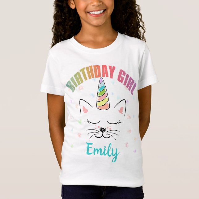 T-Shirt Personnalisation de l'anniversaire de la fille de  (Devant)