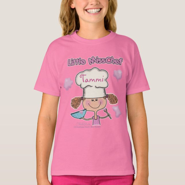 T-shirt Personnalisation de Little Miss Chef (Devant)