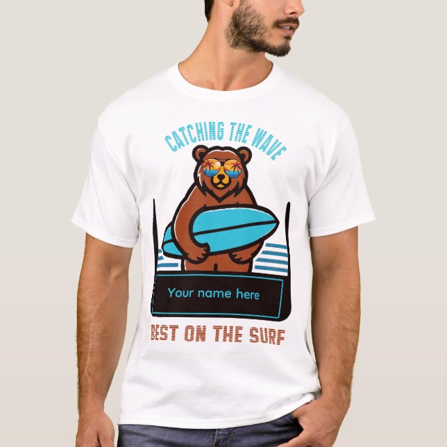 T-shirt personnalisation de l'ours surf ..... (Devant)