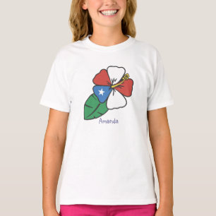 T-shirt Personnalisation des Tee - shirts de fleurs d'Hibi