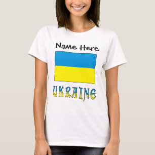 T-shirt Personnalisation du drapeau ukrainien et ukrainien