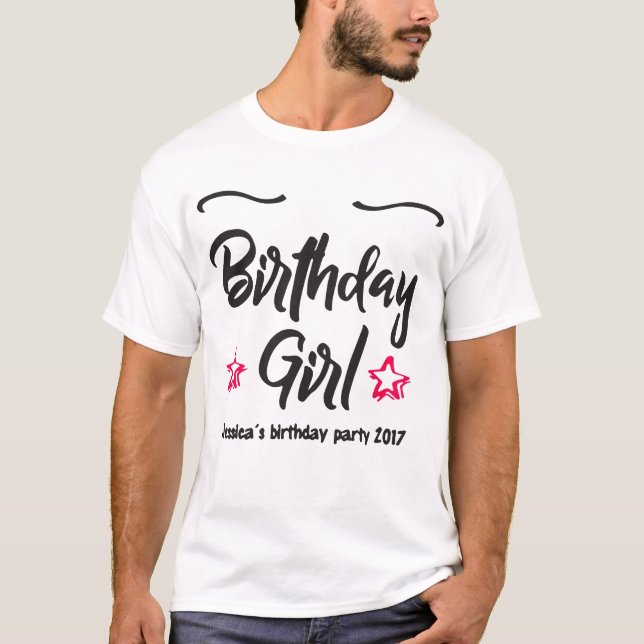 T-shirt Personnalisé 18E 21E 30E 40E Anniversaire Gir (Devant)
