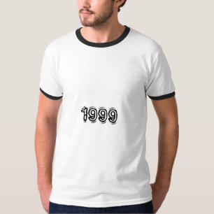 T-shirt Personnalisé 1999 Année Avant - Arrière $ Symbole 