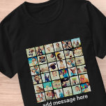 T-shirt Personnalisé 36 Photos Famille moderne et souvenir<br><div class="desc">Ajoutez des photos personnalisées de chien,  chat ou oiseau,  famille et amis avec un cadre simple</div>