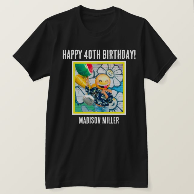 T-shirt personnalisé 40e anniversaire (Design devant)