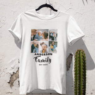 T-shirt Personnalisé 5 Photo Famille