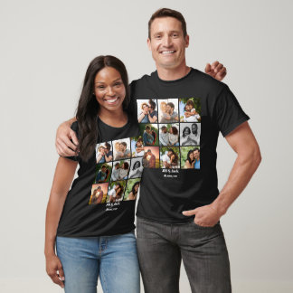 T-shirt Personnalisé 9 Photo Collage Modèle pour couples