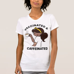 T-shirt Personnalisé à la caféine et vacciné