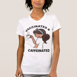 T-shirt Personnalisé à la caféine et vacciné