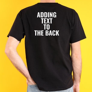 T-shirt Personnalisé Ajout De Texte À L'Arrière Personnali