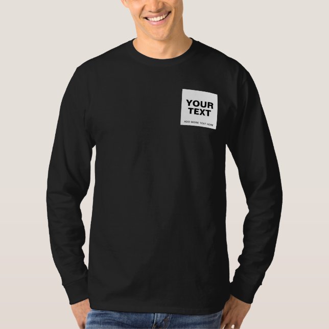 T-shirt Personnalisé Ajouter Nom Du Texte Image Photo Mens (Devant)