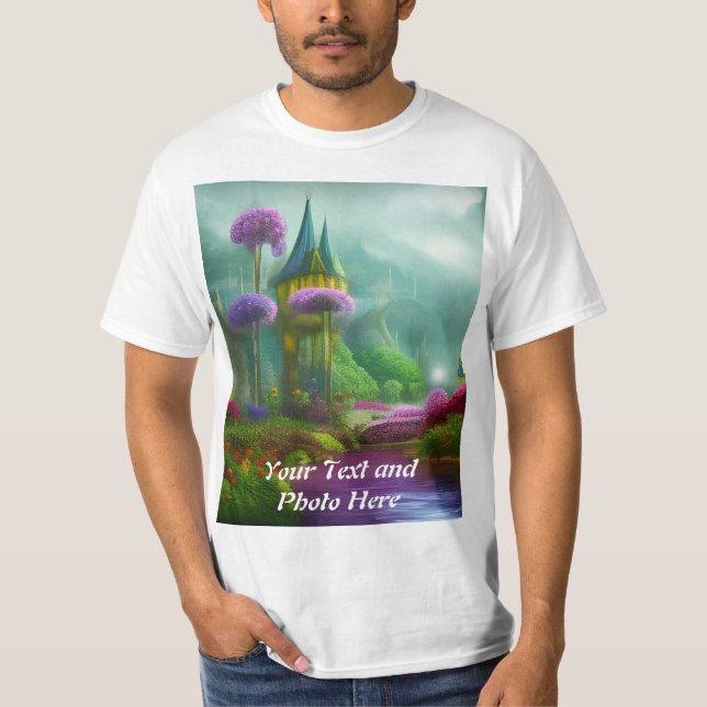 T-shirt Personnalisé, Ajouter une photo et du texte (Devant)