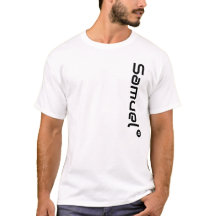 Personnalisé Ajouter votre nom Black Text blanc t-